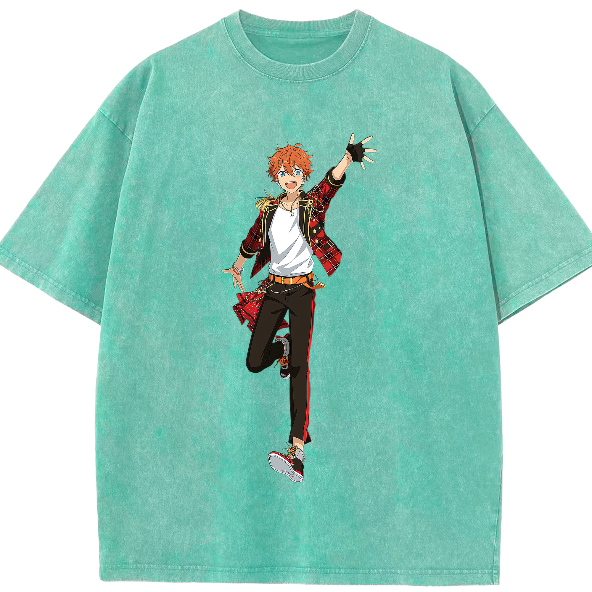 （画像用） あんさんぶるスターズ! Ensemble Stars 綿100% ヴィンテージ風 半袖Tシャツ（フロントプリント）